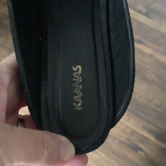 Kaanas Black Suede Slides - size 7 - Picture 3 of 5
